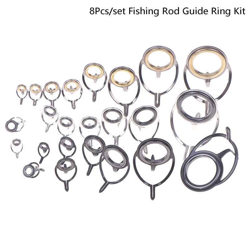8Pcs Fishing Tackle Stainless  - огляд і ціна Fishing Rod Tip Replacement