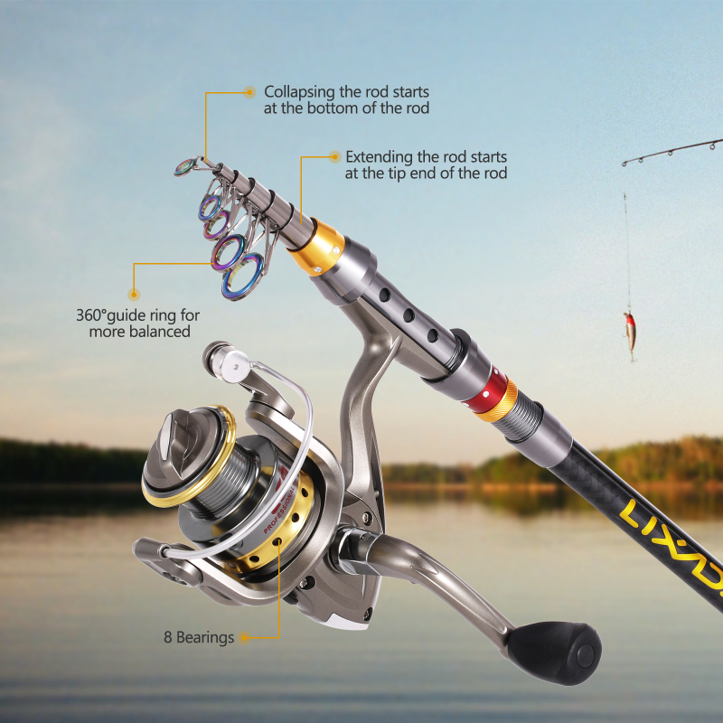 Lixada Telescopic Fishing Rod  - огляд і ціна Fishing Rod Surf